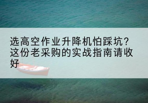 洛南高空作业升降机厂家推荐-选高空作业升降机怕踩坑？这份老采购的实战指南请收好